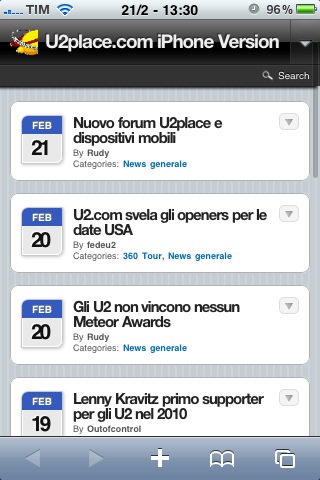 U2place news Mobile Edition