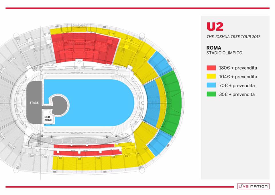 mappa posti stadio olimpico roma