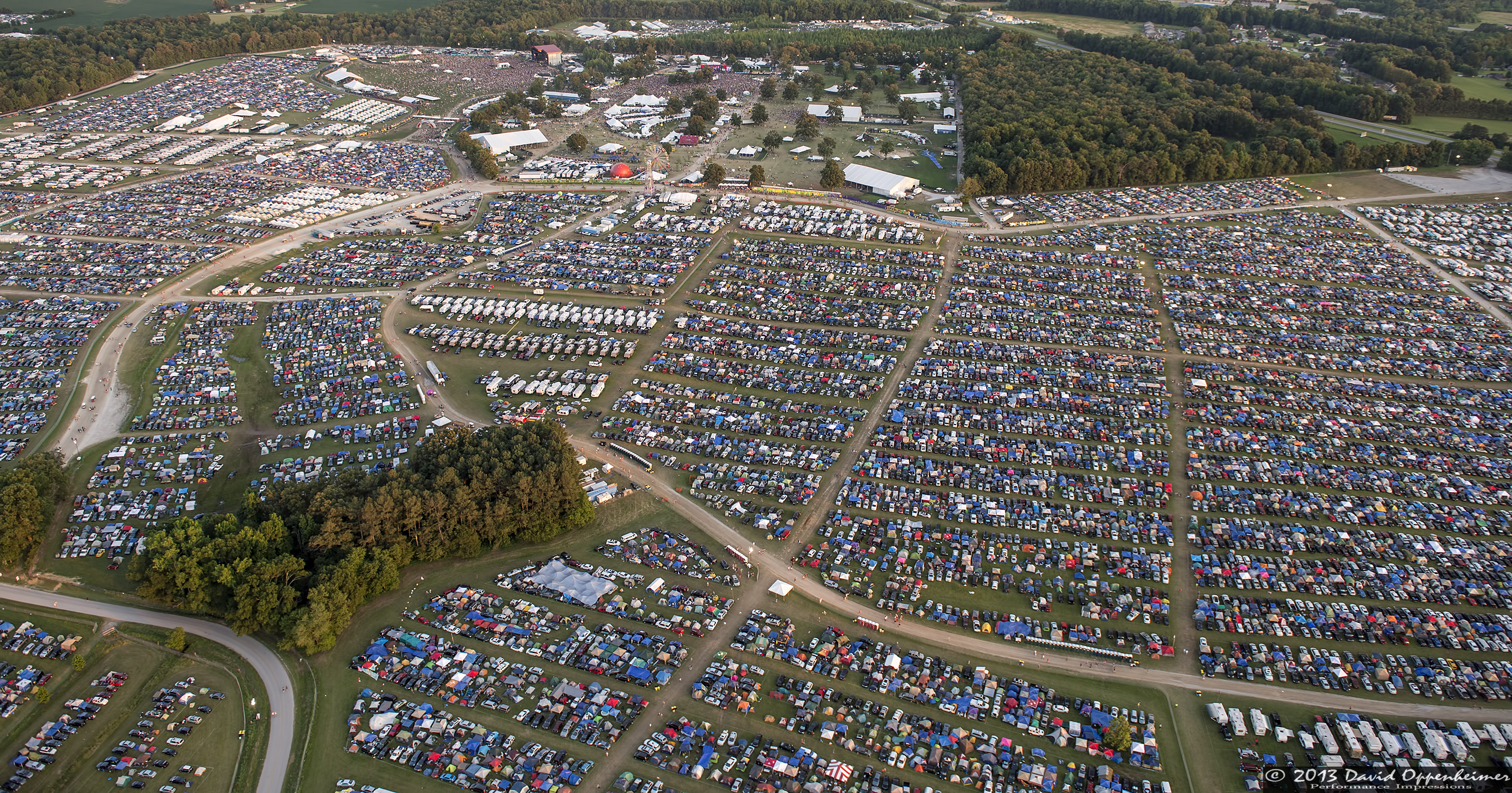 Bonnaroo Music Festival aerial photo of festival crowd on June 14, 2013 in Manchester, Tennessee - © 2013 David Oppenheimer - Performance Impressions Concert Photography Archives - http://www.performanceimpressions.com