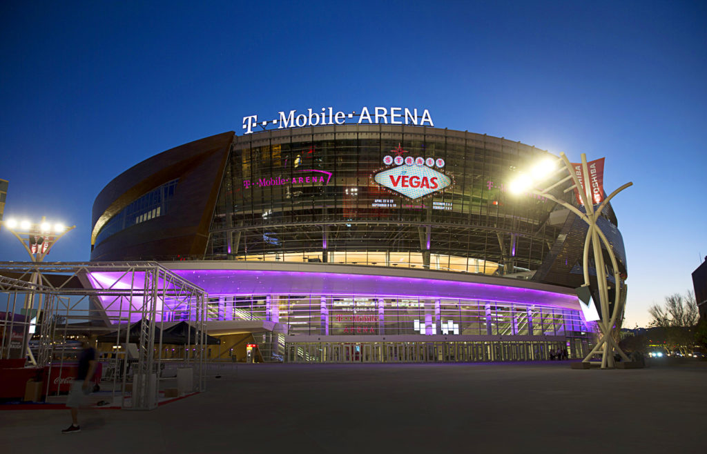 A view of the new T-Mobile Arena Monday, April 4, 2016.